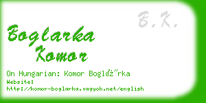 boglarka komor business card
